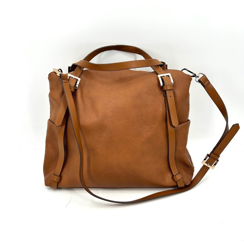 STEVE MADDEN Camel Brown Faux Leather Shoulder Cross Body Large Hobo Tote Purse